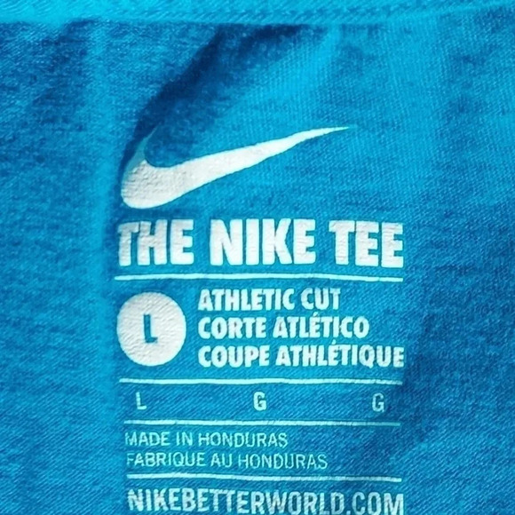 The Nike Tee Large Aqua Color Large Mens T- Shirt - Picture 6 of 6